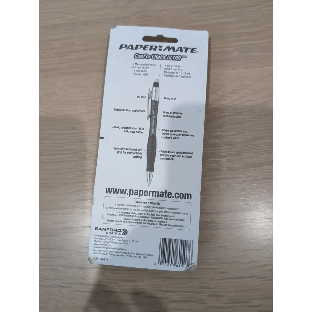 3 Paper Mate Comfortmate Ultra Mechanical 0.5 0.7mm Lead Rubber Grip Pencils Lot